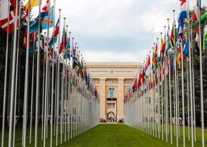 United Nations Flags Entrance